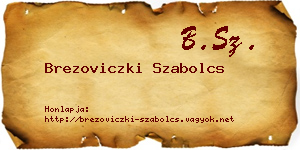 Brezoviczki Szabolcs névjegykártya